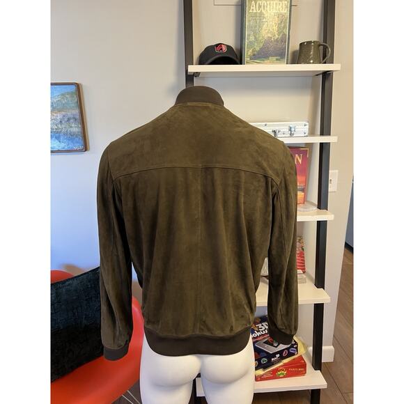 ICONIC Valstar Valstarino Suede Jacket - Olive Green - Size 56 - Picture 6 of 8